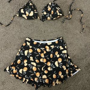 Cute lemon bikinis set